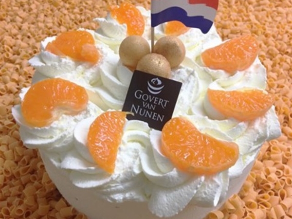 oranje slagroomtaart
